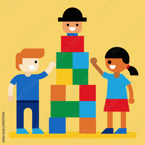 boy and girl playing