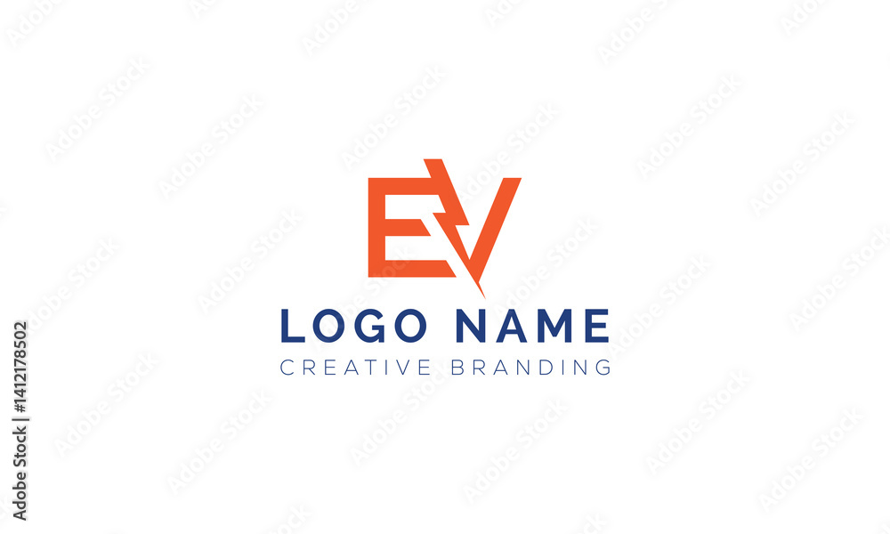 Minimalist EV Logo for Branding and Identity. Minimalist EV Logo for Branding and Identity.