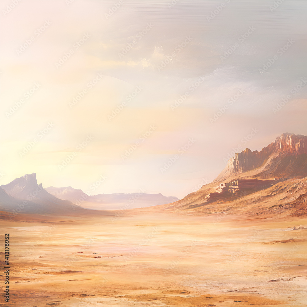 Fototapeta premium Captivating desert landscape revealing geological wonders arid region nature photography breathtaking environment panoramic view artistic concept
