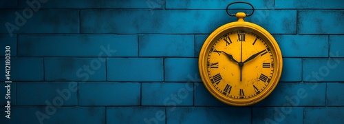 Old clock on a wall ai generated art