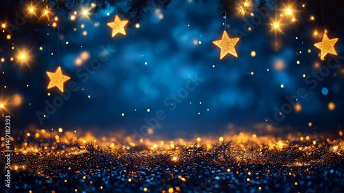 Starry decorations create a magical atmosphere during the festive season
