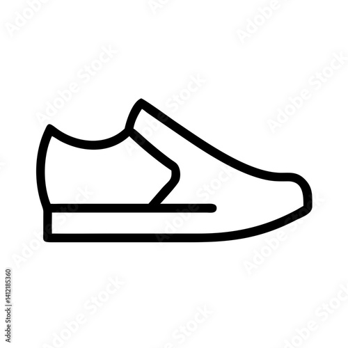 slip-on shoe vector icon for fashion ecommerce flat stroke icon for apps and websites
