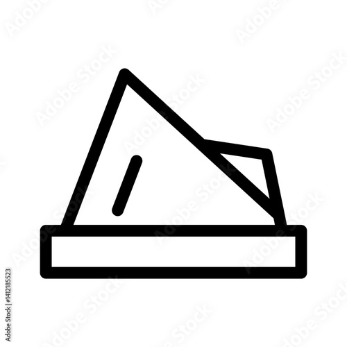 pocket square vector icon for fashion ecommerce flat stroke icon for apps and websites
