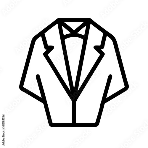 tuxedo vector icon for fashion ecommerce flat stroke icon for apps and websites
