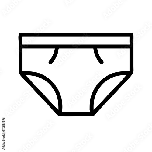 briefs vector icon for fashion ecommerce flat stroke icon for apps and websites
