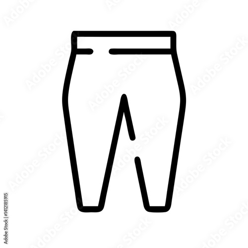 leggings fashion activewear apparel stylish clothing - flat stroke icon for apps and websites
