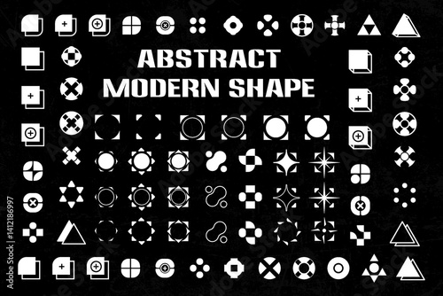 Futuristic abstract modern shape element technology graphic vector design template