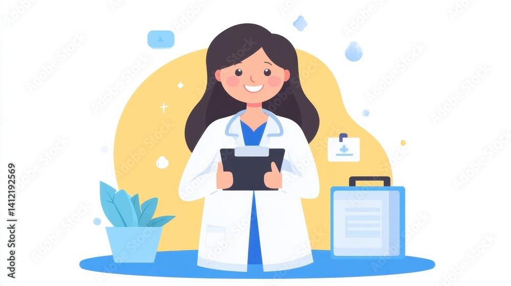 A woman in a white lab coat holding a clipboard and giving a thumbs up, symbolizing success and professionalism in the workplace. A woman in a white lab coat holding a clipboard and giving a thumbs up, symbolizing success and professionalism in the workplace.