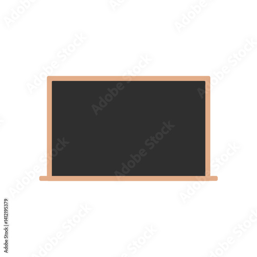 school chalkboard vector illustration. black board icon illustration