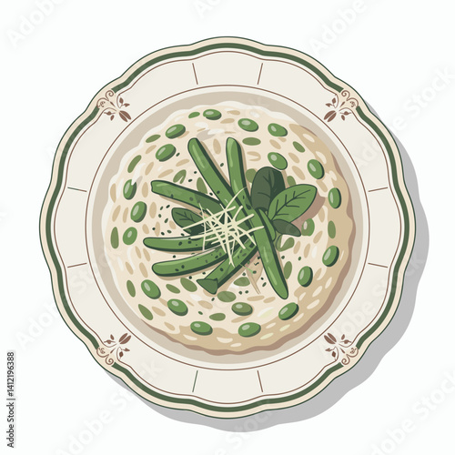 Creamy Fava Bean Risotto with Herbs and Parmesan