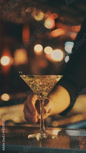 Delicious cocktail at the bar