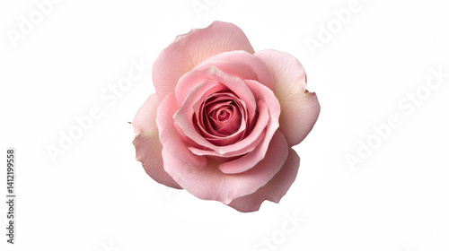Fototapeta Naklejka Na Ścianę i Meble -  a pink rose photo on a transparent background, PNG image, PNG file, Generative art.