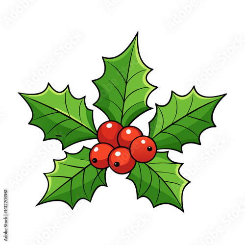 holly berries creative vector design