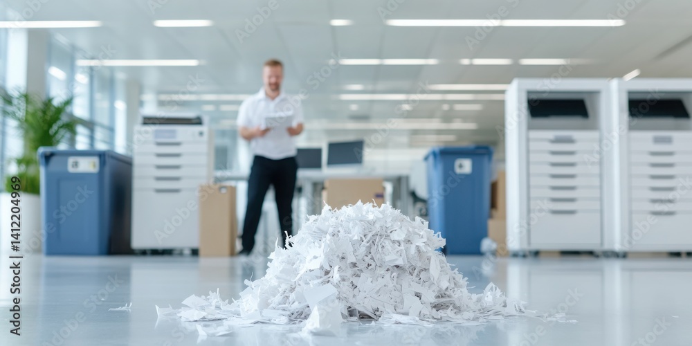 Responsible document management staff communicates recycling within the organization.