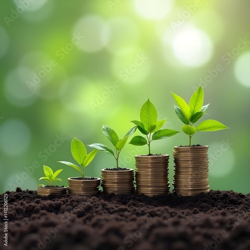 concept of carbon credit reducing carbon emissions Zero net greenhouse gas emissions target Carbon credits to invest in sustainable businesses green climate investment
