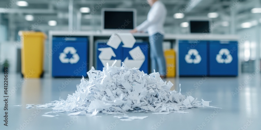 Responsible document management staff communicates recycling within the organization.