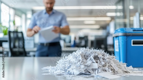 Responsible document management staff communicates recycling within the organization.