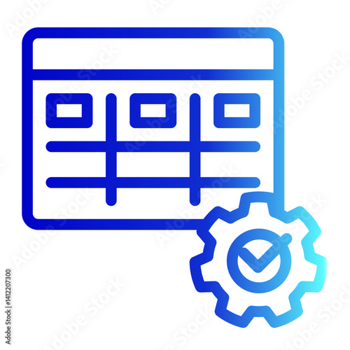 Scheduling Icon Line Gradient Style for Efficiency Pack Icon Themes