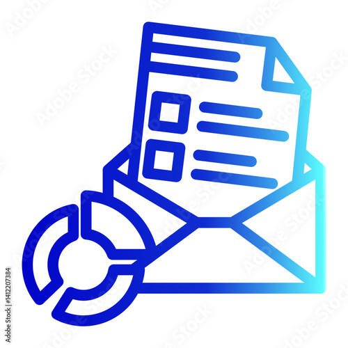 Emails  Icon Line Gradient Style for Efficiency Pack Icon Themes