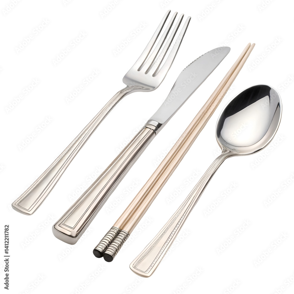 Fototapeta premium Restaurant cutlery icon vector PNG isolated on transparent background