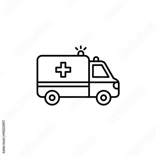 Ambulance emergency vehicle icon