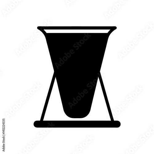 3d rendered illustration of a glass vase on white