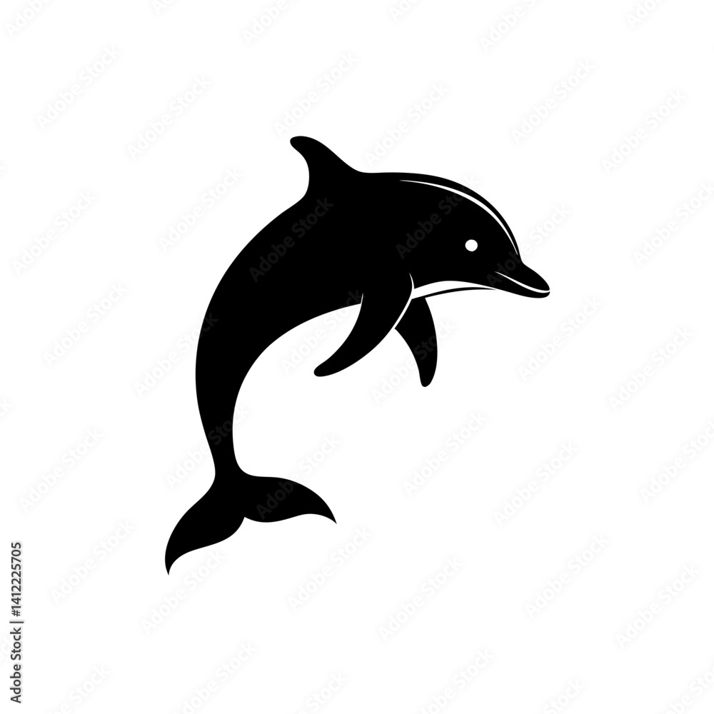 Fototapeta premium dolphin isolated on white background