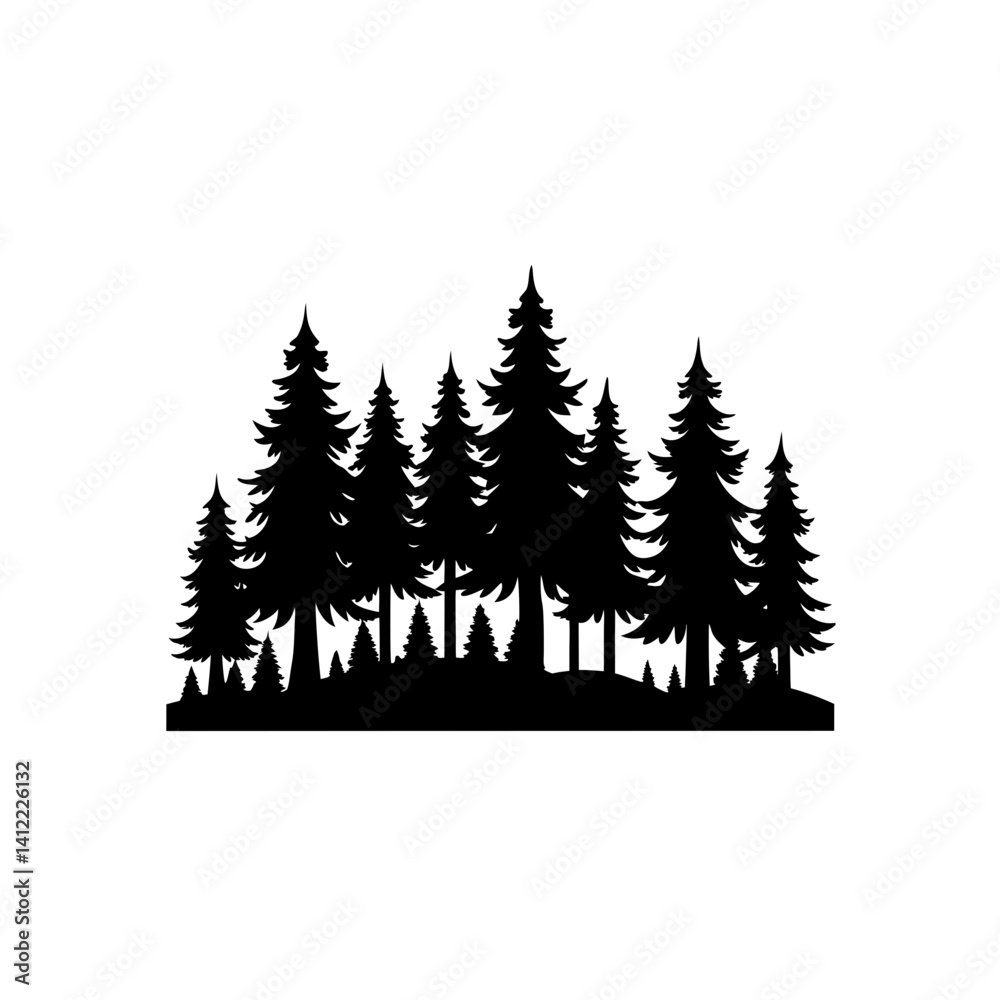 Obraz premium christmas trees vector