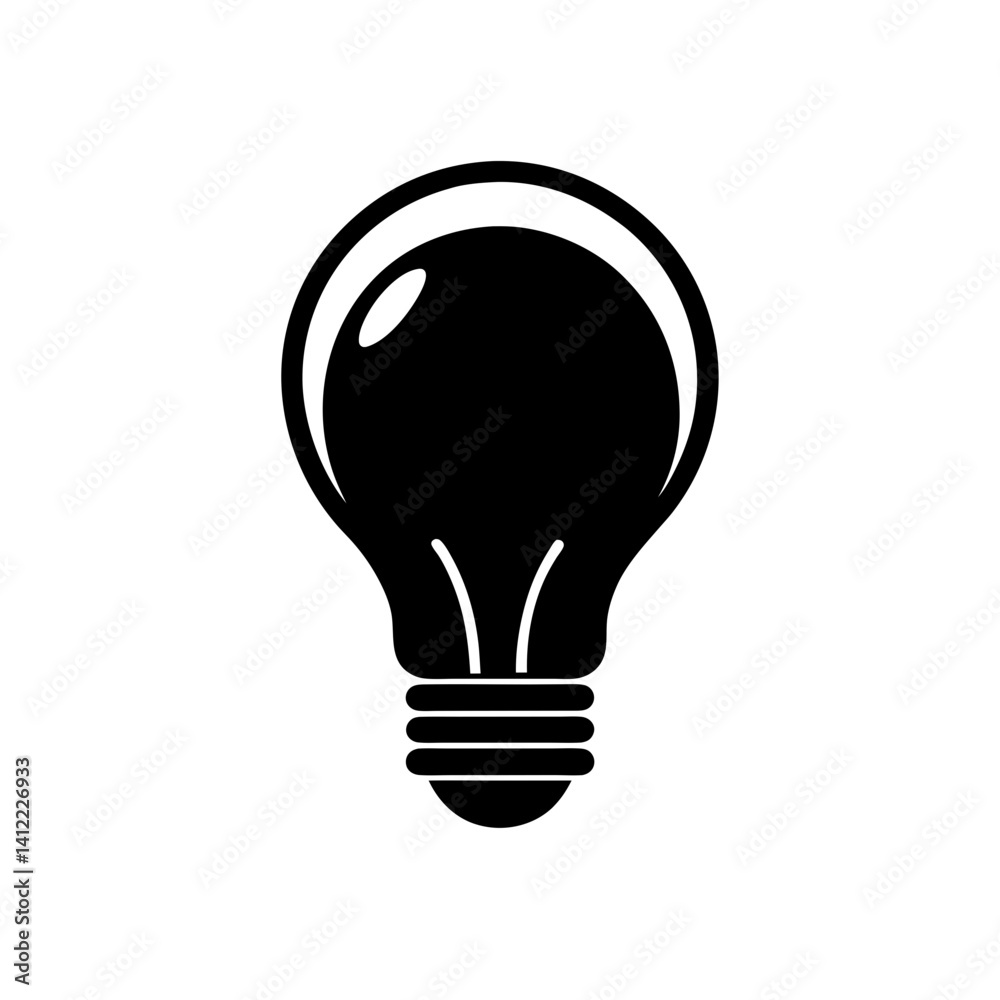 light bulb on white background