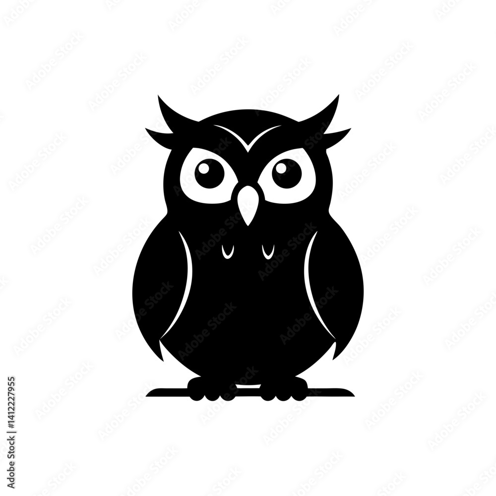 Fototapeta premium owl on white background