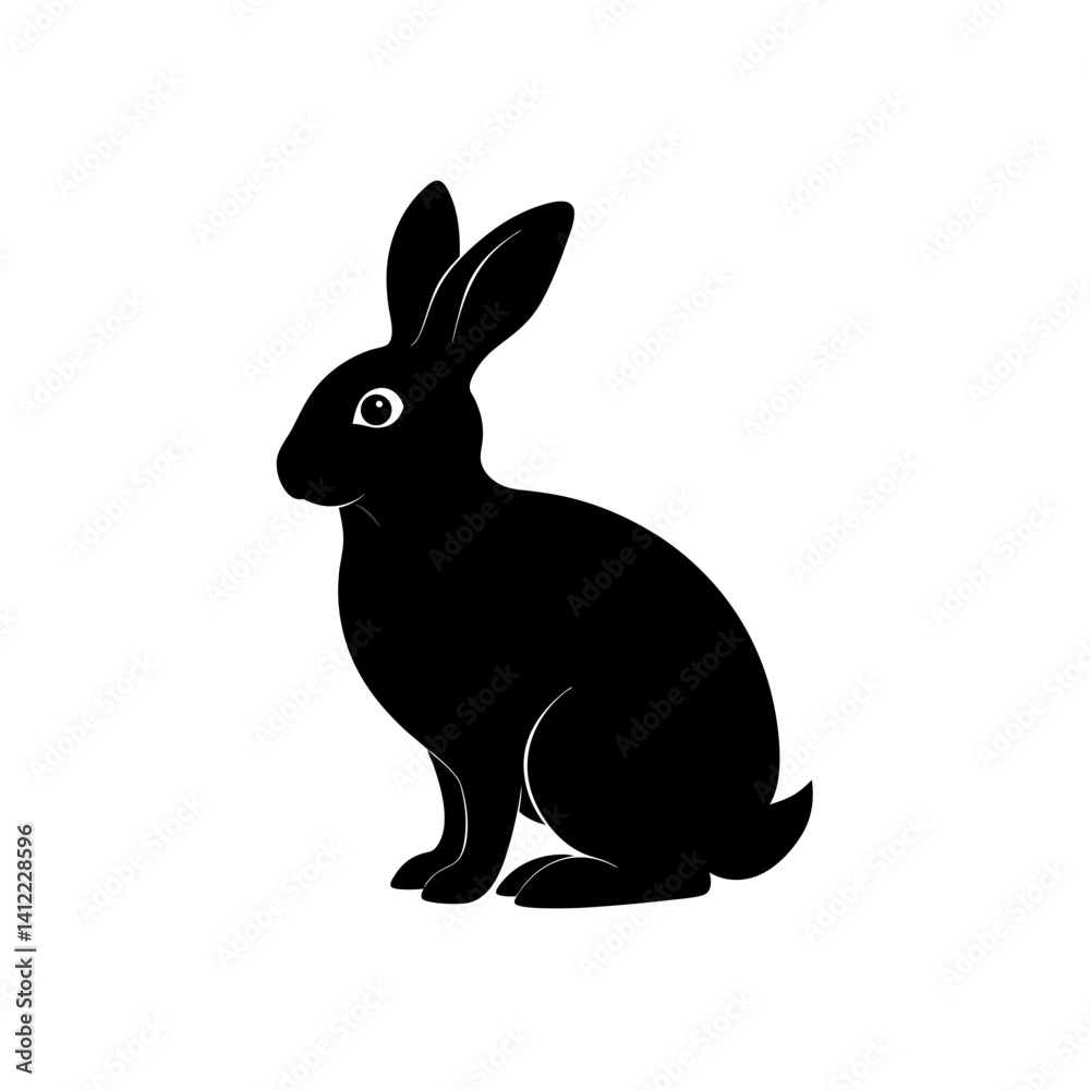 black rabbit isolated on white background black rabbit isolated on white background