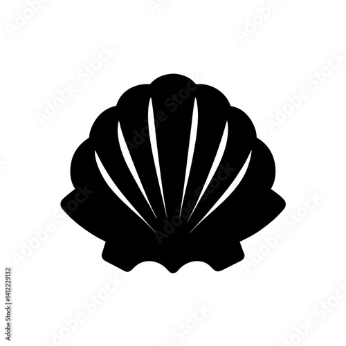 vector illustration of a seashell