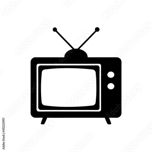 retro tv set isolated