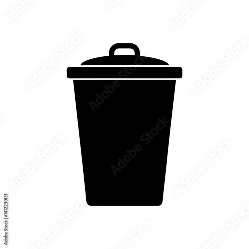 black trash bin icon