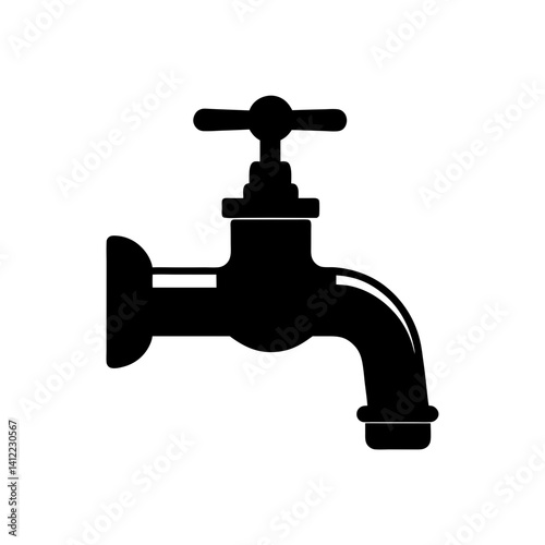 water tap isolated on white background