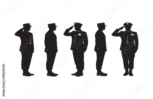 Soldiers paying tribute through dedicated salute pose