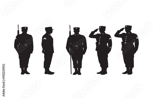 Military salute formation representing loyalty and courage