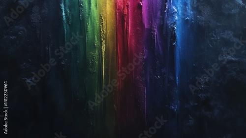 Obraz na płótnie Blur colorful warm rainbow light leaks on black background with dust texture w salonie