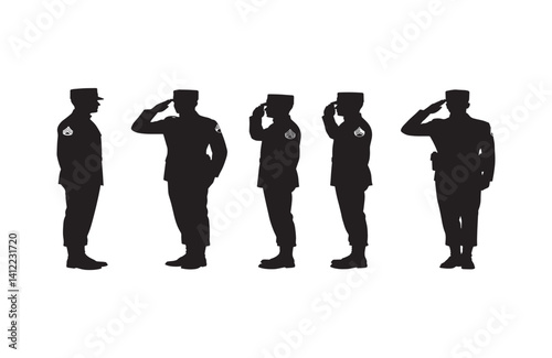 Symbolic military salute representing honor and duty