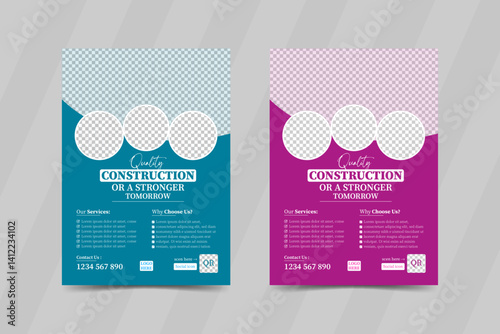Corporate creative colorful business flyer template design set, abstract business flyer, vector template design or business poster template design