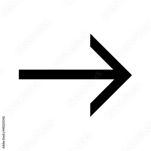 Straight Arrow Pointing to Right Icon Design