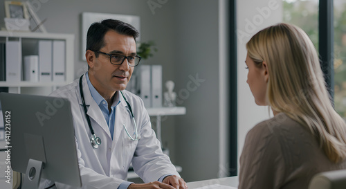 doctor talking to patient