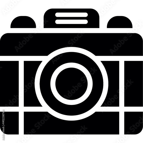 Point-and-Shoot Camera Glyph Icon