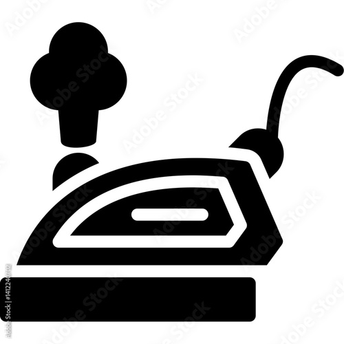 Ironing Glyph Icon