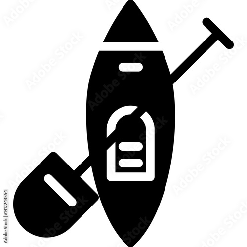 Paddleboarding Glyph Icon