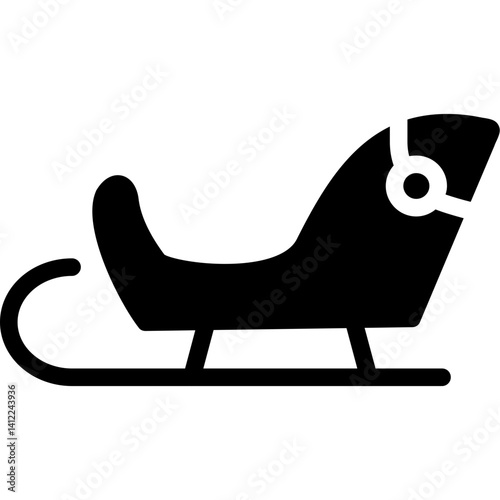 Tobogganing Glyph Icon
