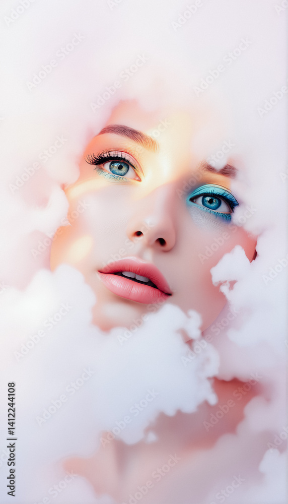 Radiant Woman in a Cloud Bath