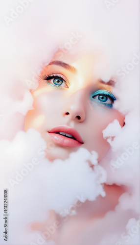 Radiant Woman in a Cloud Bath