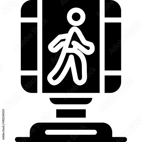 No Trespassing Sign Glyph Icon