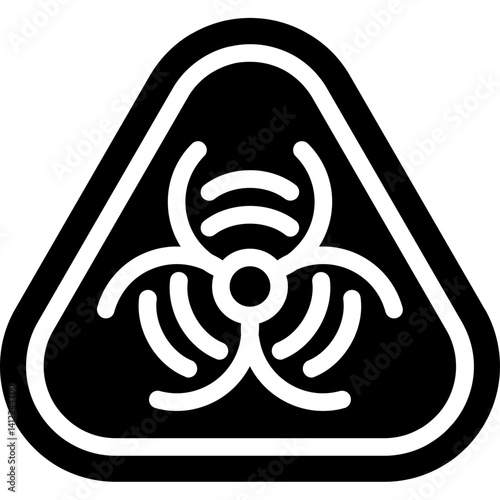 Biohazard Sign Glyph Icon